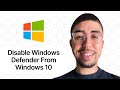 How to Disable Windows Defender in Windows 10 | Turn Off Microsoft Defender Antivirus