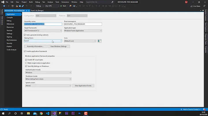 Add/Change Icons In Visual Studio 2019 For Windows form project