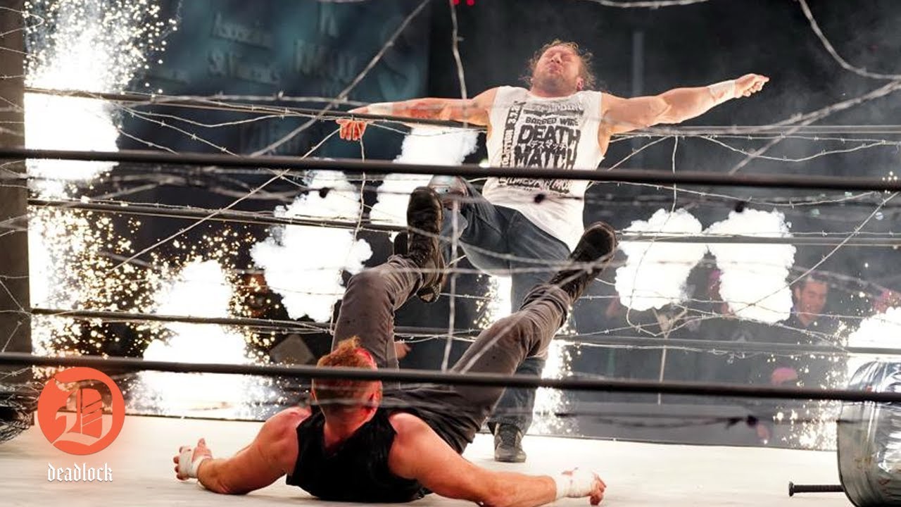 Exploding Ring Barbed Wire Death Match at AEW Revolution 2021 YouTube