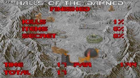 E2M6: Halls of the Damned UV-speed in 17.89s | The Ultimate DOOM