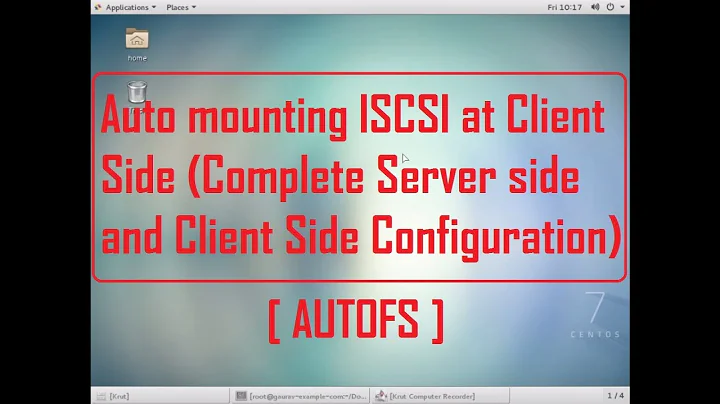 How to auto mount iscsi target disk in Centos 7 ,Redhat 7 (automounting)