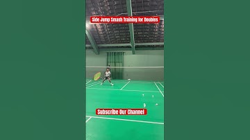 Side Jump Smash Training for Double s #badminton #shuttlesmash  #viralvideo #jumpsmash #shorts
