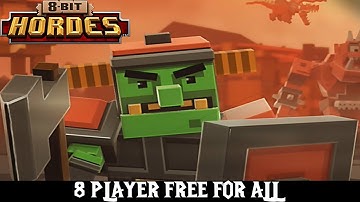 8-Bit Hordes Multiplayer Gameplay - 8 Player Free For All