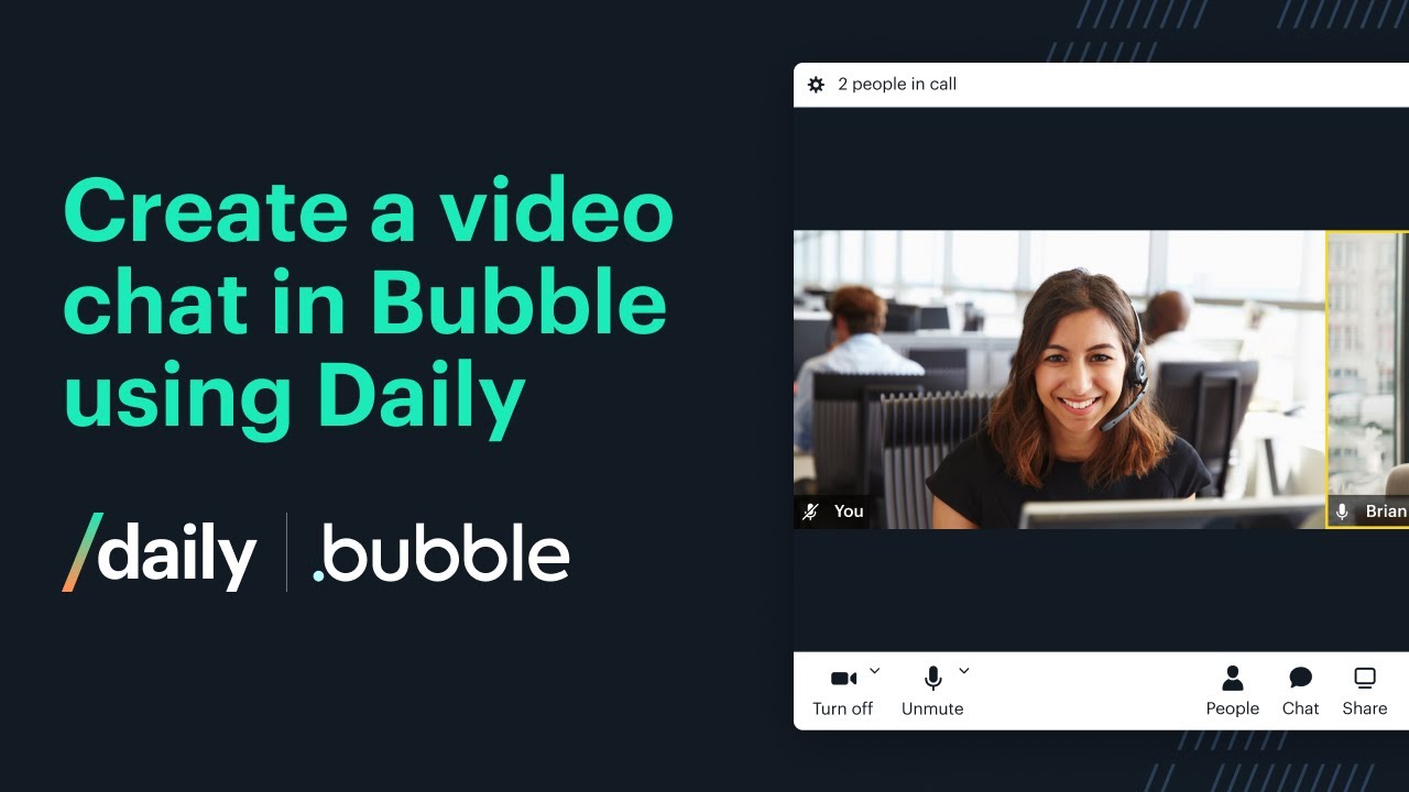 Create a video chat app in Bubble using Daily's free no-code plugin!