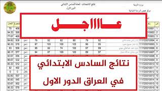 نتائج السادس الابتدائي 2019 الدور الاول وزاري جميع المحافظات العراقية بكلوريا