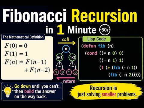 Fibonacci Recursion in Lisp (Explained in 1 Minute)