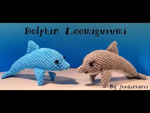 Dolphin Part 1 Loomigurumi Amigurumi Rainbow Loom Band Crochet Hook Only Лумигуруми