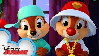 Tinsel Tussle! 🎄 | Chip 'N Dale's Nutty Tales | Disney Junior