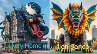 Superheroes But Luxury Home and Lion Dance ⭐ All Characters Marvel vs DC #avengers #marvel