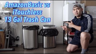 AmazonBasic vs iTouchless 13 Gal Trash Can