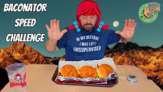 3 Wendy's Breakfast Baconator Speed Challenge