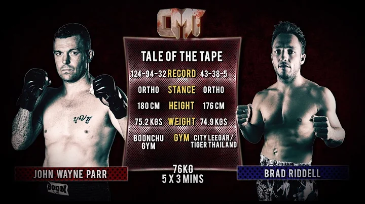 John Wayne Parr Vs Brad Riddell (2) - Caged Muay T...