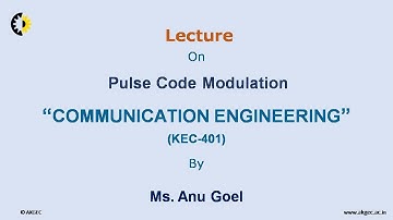 COMMUNICATION ENGINEERING LECTURE 16 