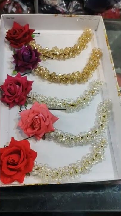 Crystal Hair Accessories || Hair Flower || Rose Hair Accessories || Hair Styling || Rose Hair