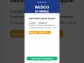 Wesco | Associate Engineer – Support | Off Campus 2026 | Apply Now | Bangalore