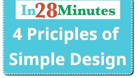 Software Design - Introduction to 4 Principles of Simple Design in 5 Minutes