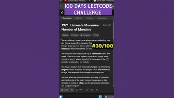 Day 39/100 Leetcode Challenge #coding #leetcodechallenge