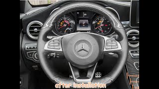 MEWANT---for Mercedes-Benz W205 AMG C43 GLA 45 C218 W213 X253 Car Steering Wheel Cover Installations