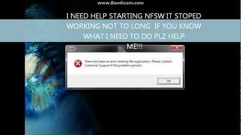 Need For Speed Starting Error :