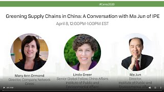 Greening Supply Chains in China: A Conversation with Ma Jun of IPE