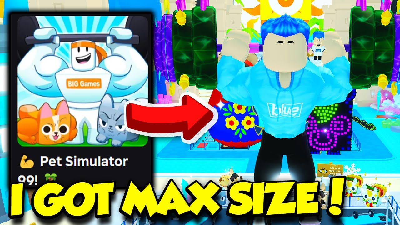 I Got MAX SIZE In Pet Simulator 99 GYM SIMULATOR UPDATE!! - YouTube