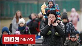 Civilians flee Ukraine’s fighting along “humanitarian corridors” - BBC News