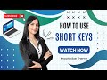 Use of Short Keys To Open Computer Applications