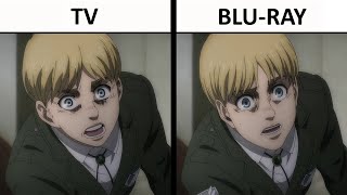 All Attack on Titan S4 Part 1 TV vs Blu Ray Differences