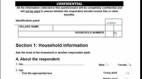 1 Explaining the Questionnaire