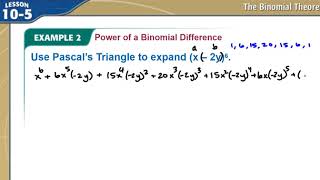 10-5 Example 2 Power of a Binomial Difference