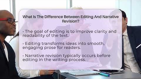 What Is The Difference Between Editing And Narrative Revision? - The Language Library