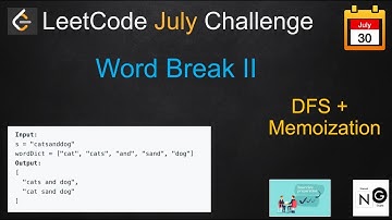 word break II leetcode | word break 2 leetcode | leetcode 140 | dfs + memoization | hard