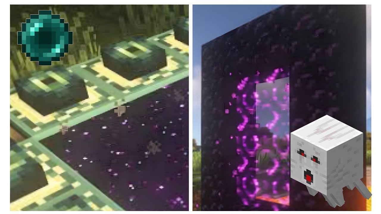 HOW TO BUILD A NETHER AND END PORTAL 🥵 #minecraft #viralvideo - YouTube