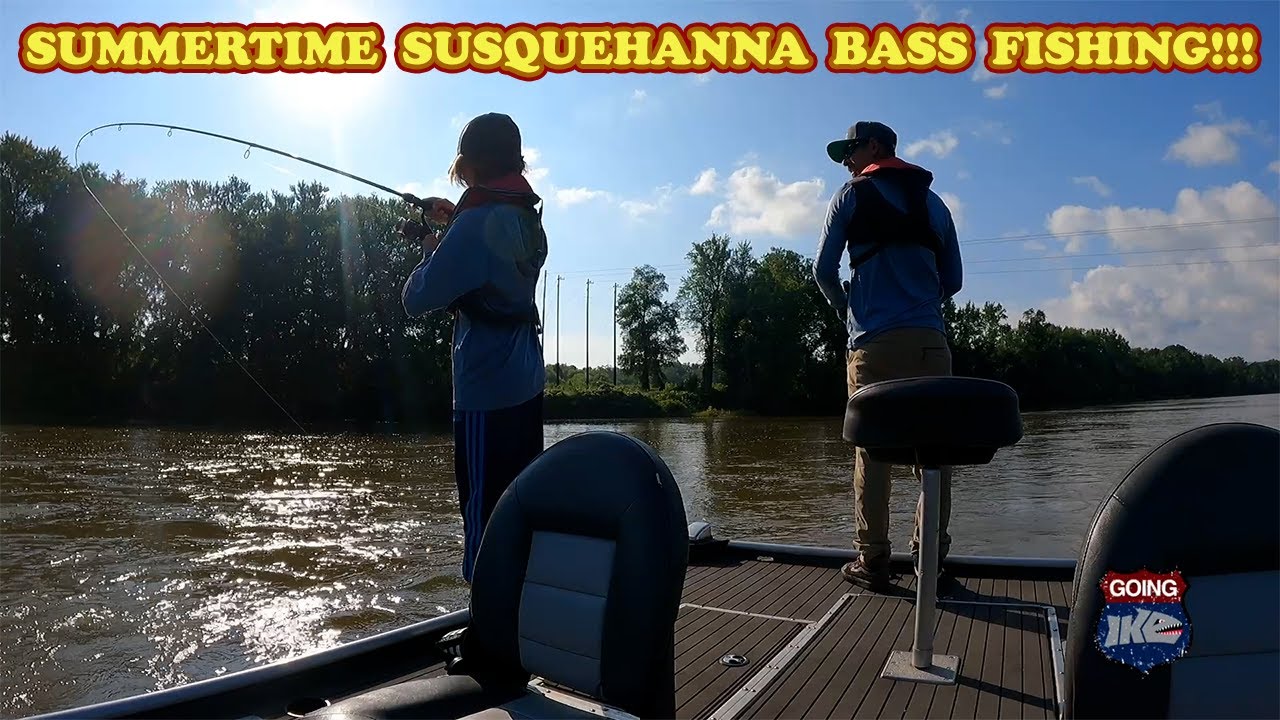 Summertime Bass Fishing the Susquehanna River!!! (Ft Vegas the Hammer!!!)