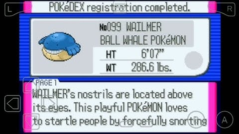 099: Where to Find Wailmer in Pokemon Ruby!