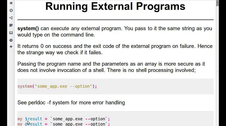 Beginner Perl Maven tutorial: 11.2 - Running external programs