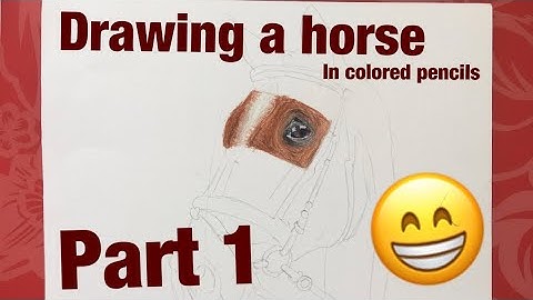 Drawing a Horse in colored pencils part 1 (Real Time)