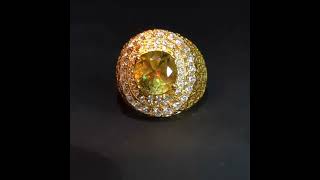 Gem Gardener: 7.04Ct Mens Green Alexandrite Ring 14K Vintage