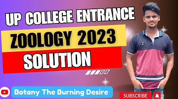 Up College MSC Zoology Entrance 2023 Question Paper Discussion