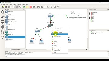 Konfigurasi Internet gateway pada router mikrotik menggunakan aplikasi GNS3