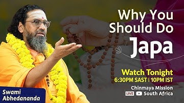 📿 Why You Should Do Japa 🕉️ An Enlightening LIVE Session with Swami Abhedananda