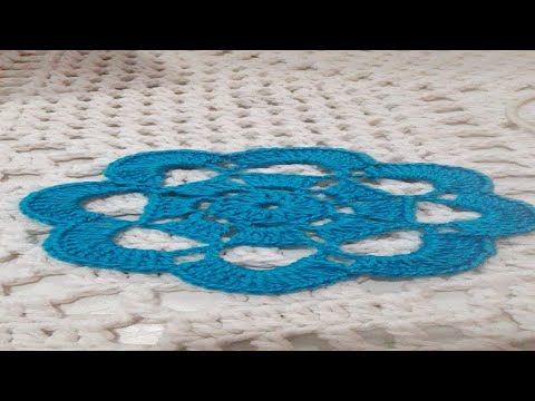 Square de crochê flor de 8 pétalas - YouTube
