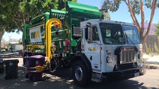 *BRAND NEW* Shiny Waste Management Peterbilt 520 McNeilus Zr on Long Beach Recycling!!!!!