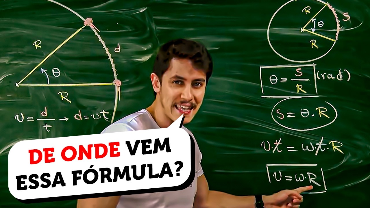 Como converter VELOCIDADE LINEAR em VELOCIDADE ANGULAR? Demonstração da Fórmula