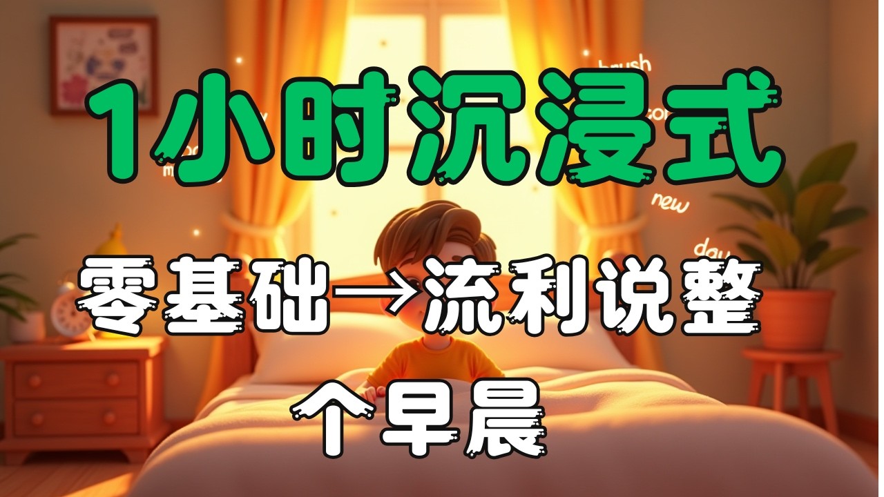 1小时精通晨间英语｜从起床到出门，流利开口说 | ｜听完你就会说 | 别人学一年，你学1小时｜晨间英语速通计划