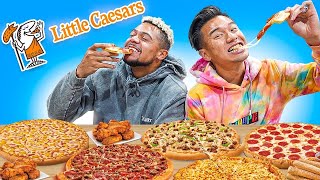 Eating ENTIRE Little Caesars Pizza Menu w/ ZackTTG!