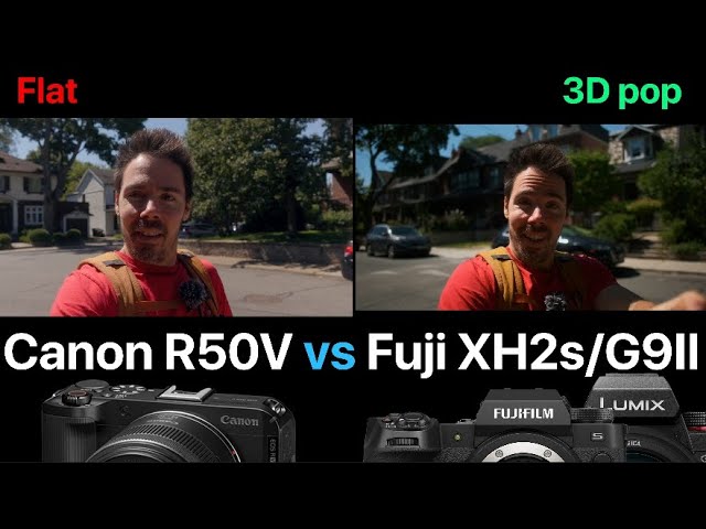 Canon R50V Review vs Fuji XH2s and Panasonic G9 II (Canon's 1 Flaw