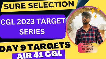DAY 9 - 19 JAN Target series CGL 2023 COMPLETE AND COMMENT #prepare_with_me #ssc_cgl #dailytarget