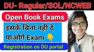 Du portal open book exam Registration Regular/SOL/NCWEB