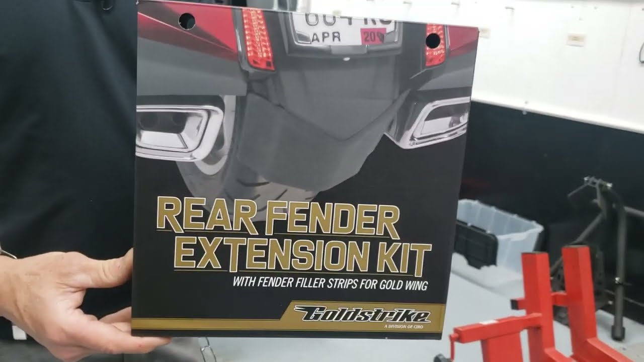 Pair Black Rear Fender Filler Strips For Honda Goldwing GL1800 2018-Up – EPDM Rubber, Pre-Drilled